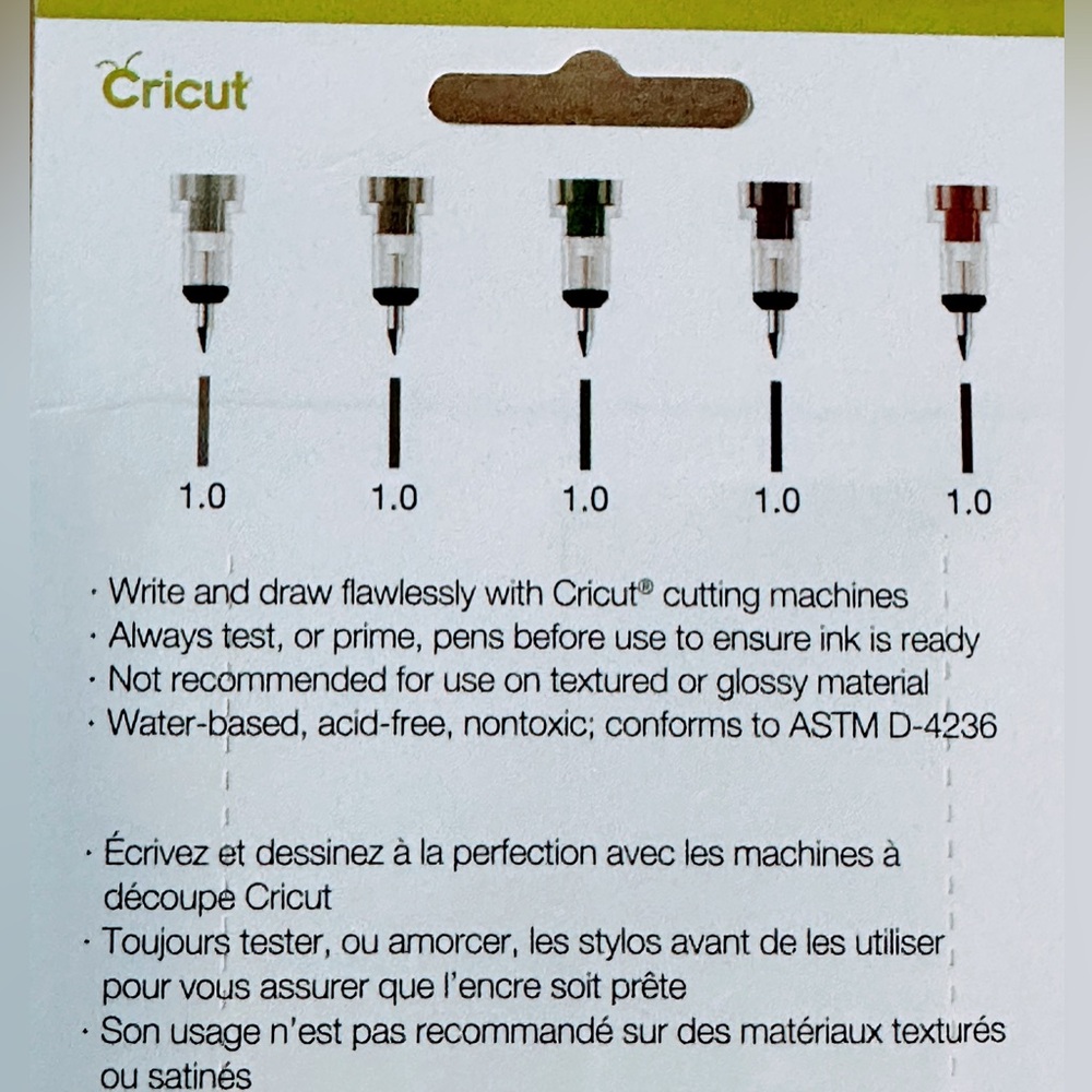 New Cricut Metallic Dark Petals Gel Pens Set of 5 - Picture 3 of 4